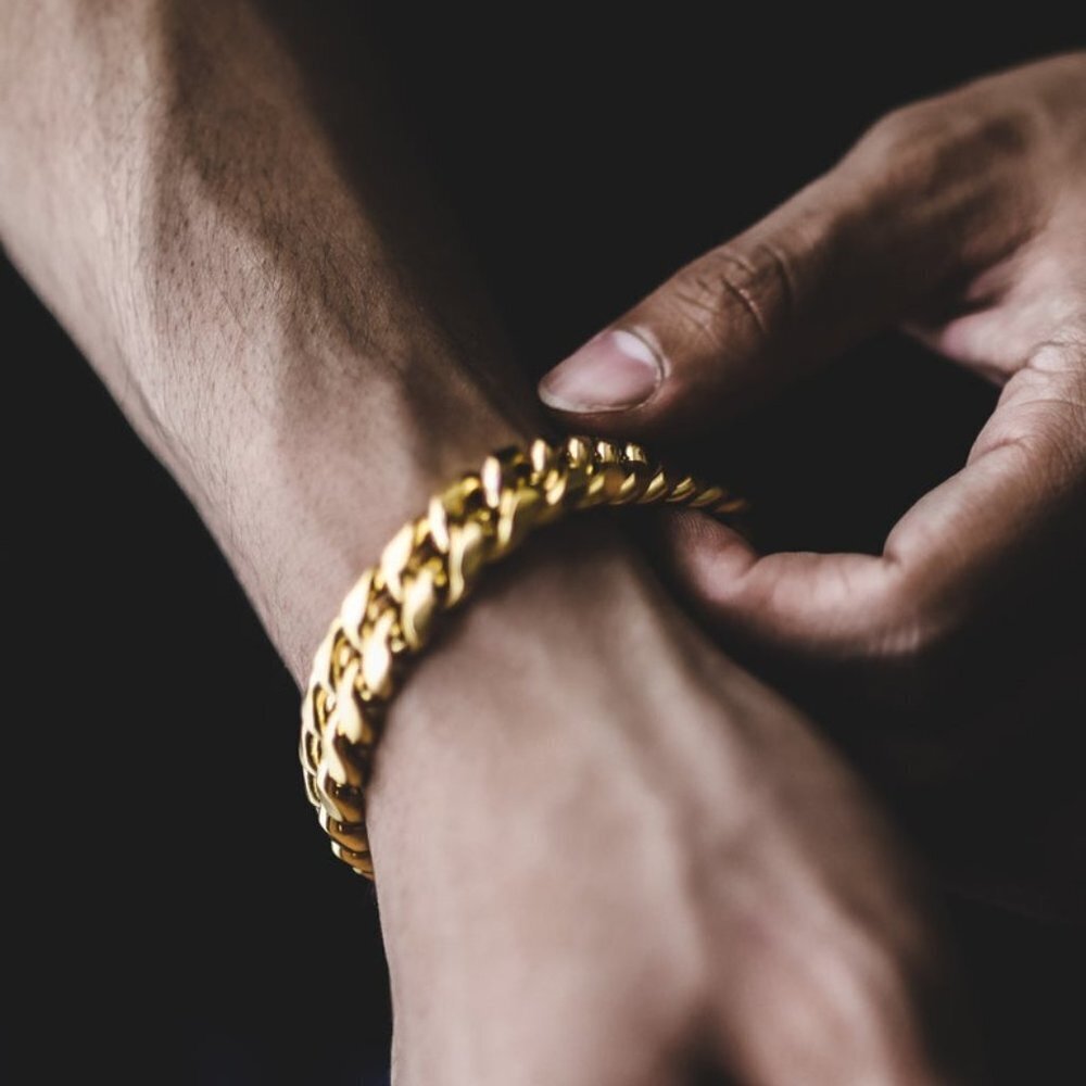 Men's Cuban link Bracelet Stainless Steel Jewelry